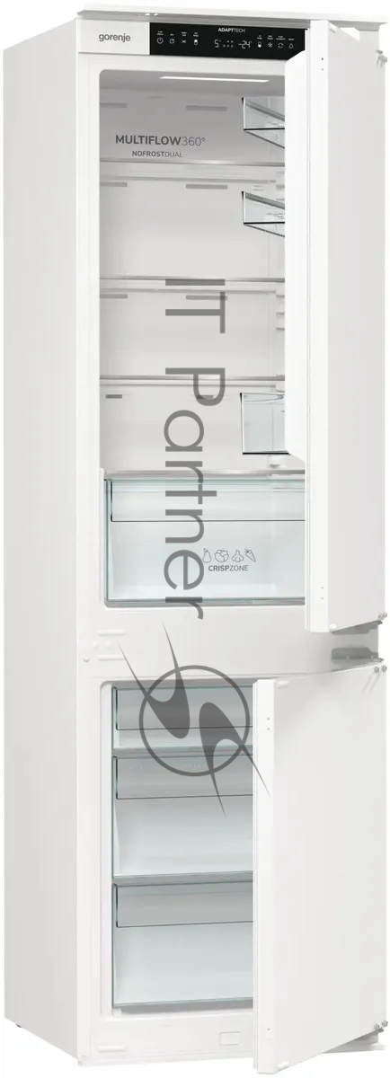 Встраиваемый холодильник Gorenje NRKI517141 белый двухкамерный 175/68 л морозилка снизу, No Frost