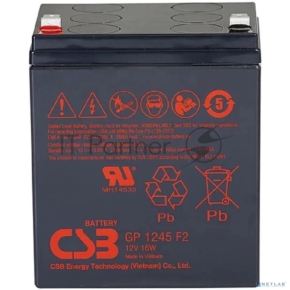 Батарея для ИБП CSB GP 1245 F2 (12V16W) 12В