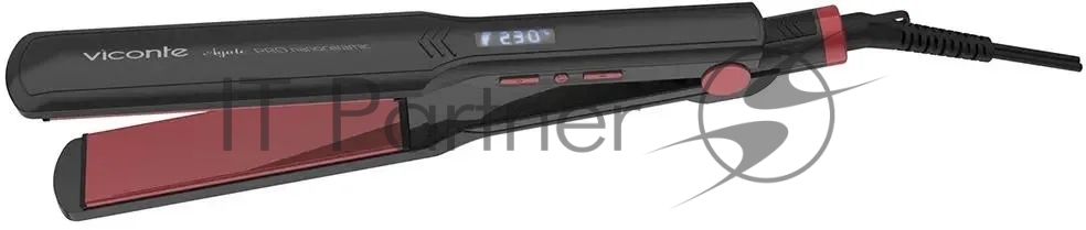 Выпрямитель для волос Viconte VC-6747 черный/красный, 32.6 мм, 230 °C, 6 режимов