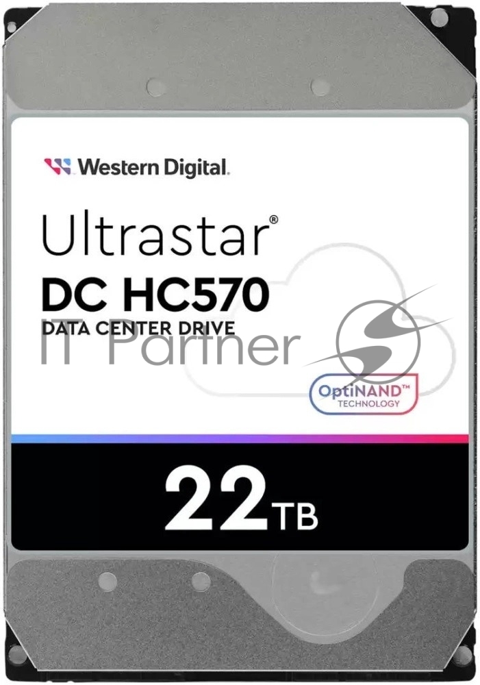 Жесткий диск Western Digital Ultrastar DC HС570 HDD 3.5" SATA 22TB, 7200 rpm, 512MB buffer, 512e, 0F48155, 1 year