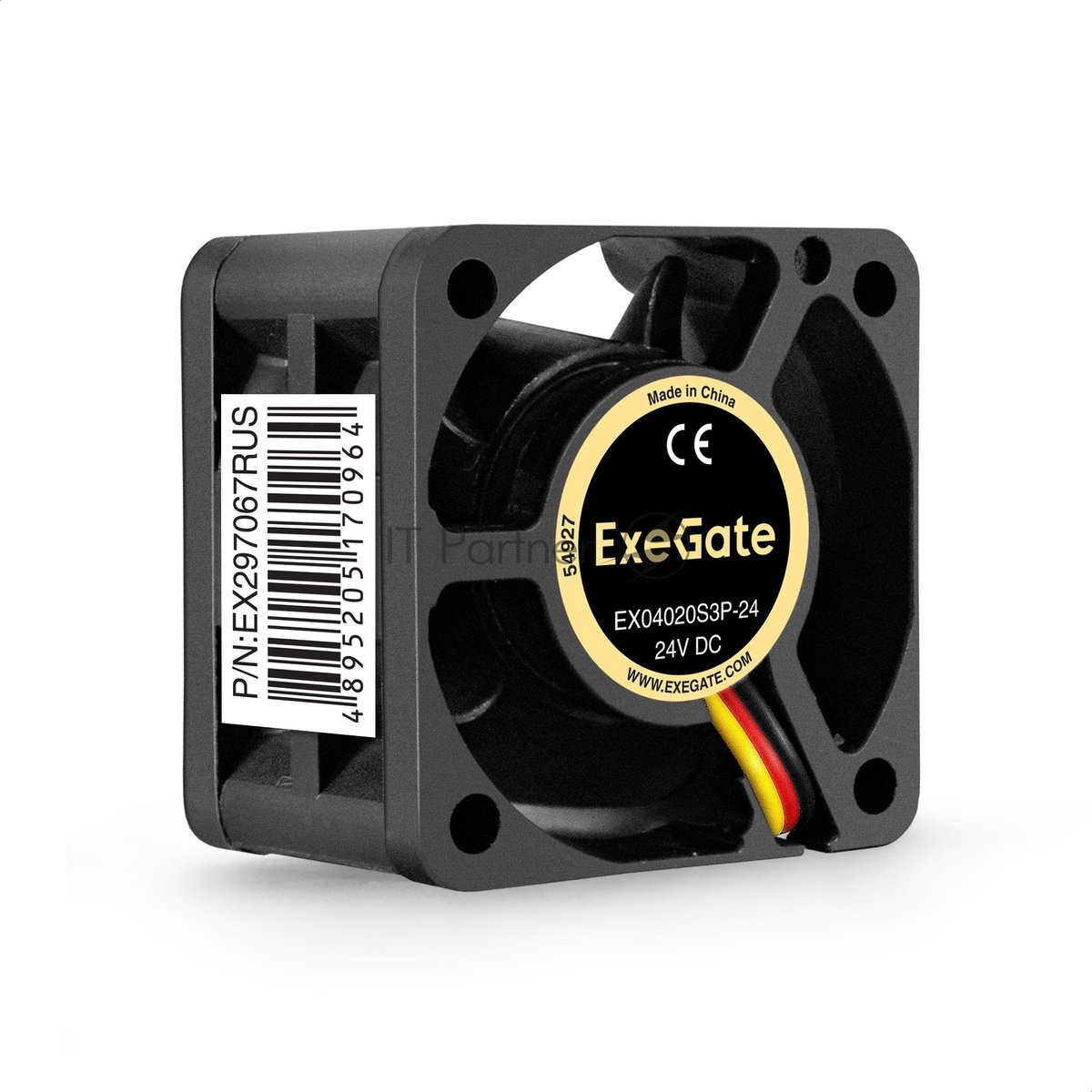 Exegate EX297067RUS Вентилятор 24В DC ExeGate EX04020S3P-24 (40x40x20 мм, Sleeve bearing (подшипник скольжения), 3pin, 7000RMP, 39dBA)