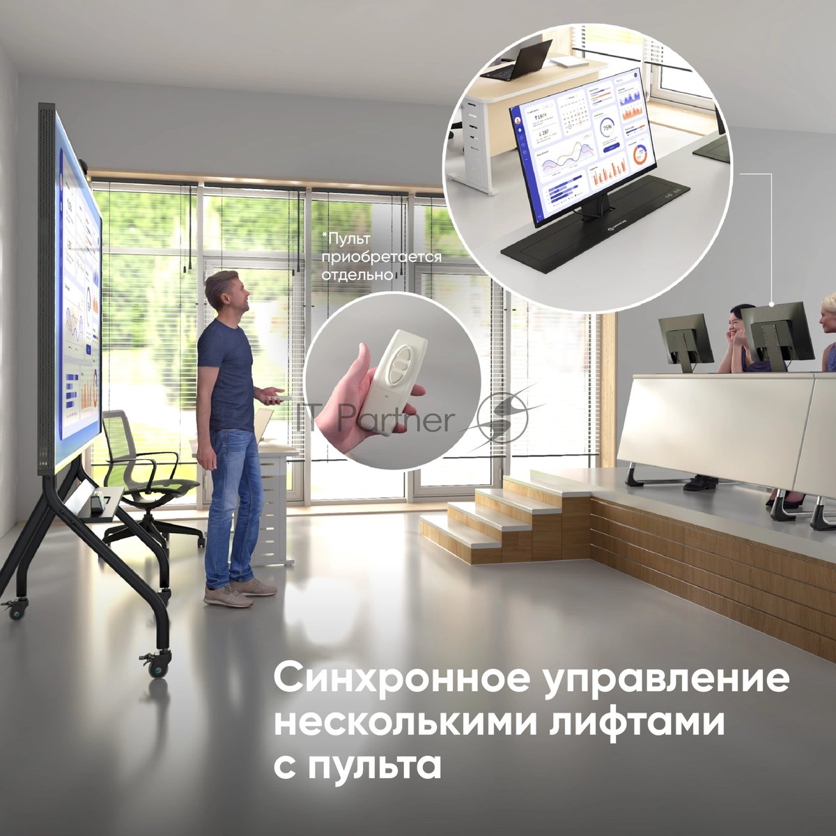 Кронштейн для мониторов Onkron NWS-SC24 черный 13"-24" макс.15кг настольный
