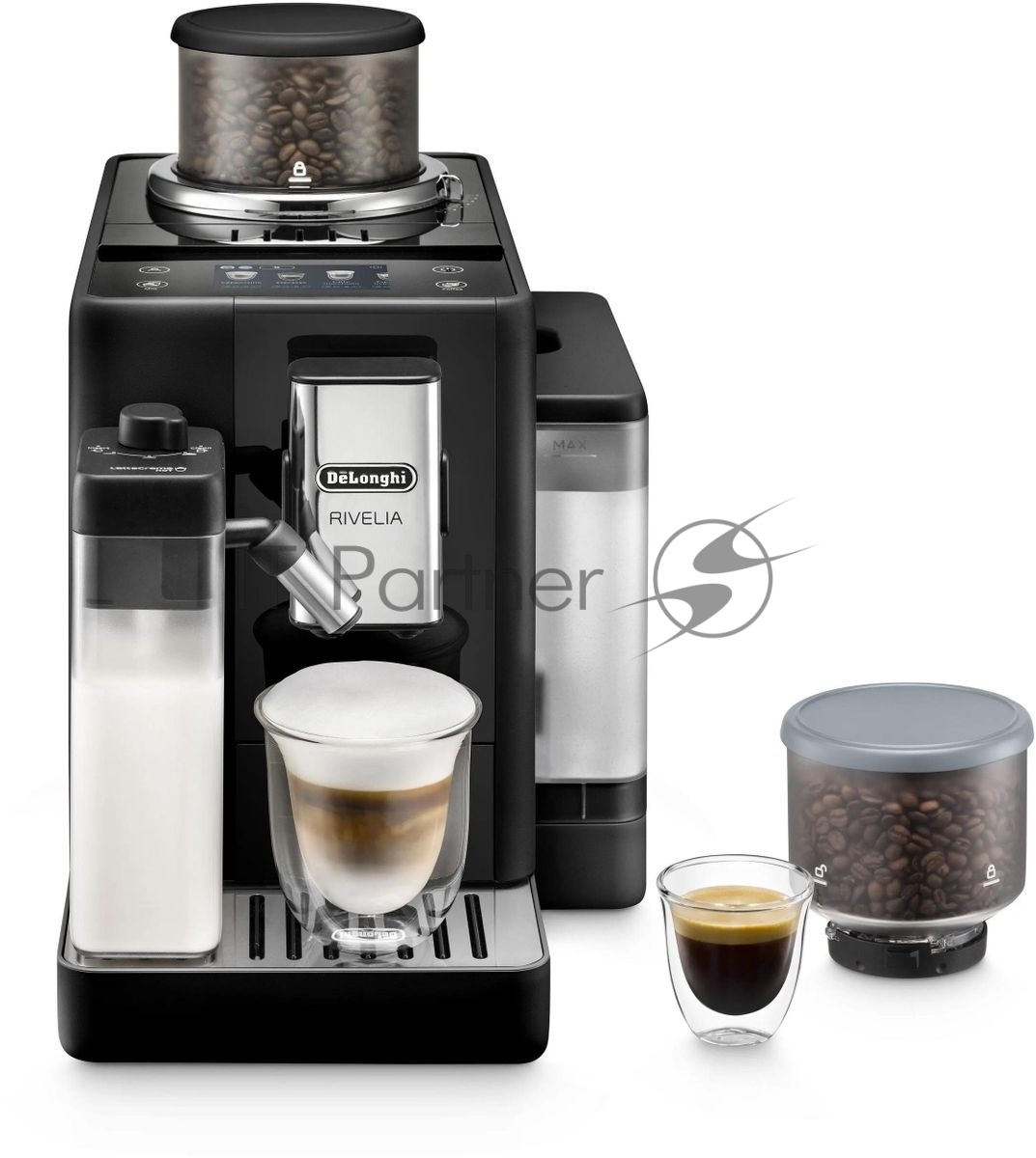 Кофемашина DeLonghi EXAM440.35.B, автоматическая, зерновой/молотый, 1.4 л, 1450 Вт, 19 бар