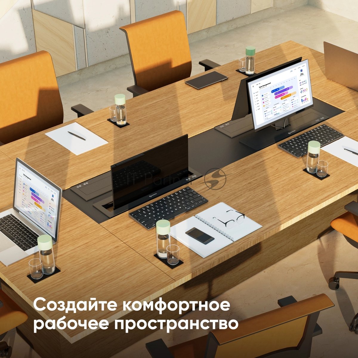 Кронштейн для мониторов Onkron NWS-SC24 черный 13"-24" макс.15кг настольный