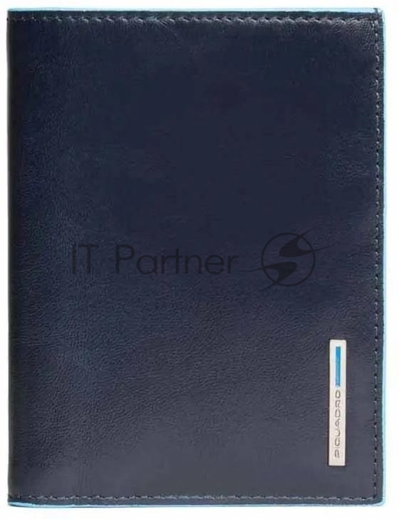 Кошелек мужской Piquadro Blue Square PU1393B2/BLU2, натур.кожа, темно-синий
