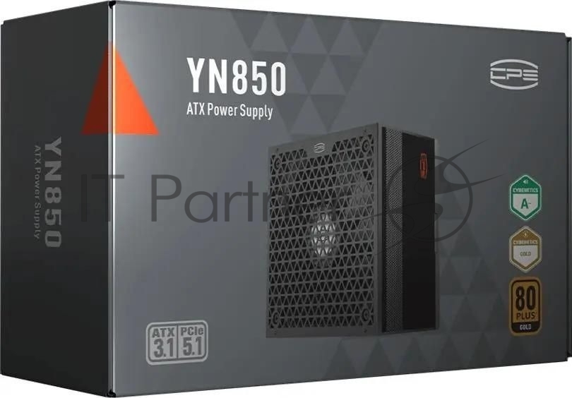 Блок питания PCCOOLER, 850W 80+ Gold (ATX, 3.1, PCIe 5.1 600W, Full modular, 1x24(20+4)pin 550мм, 2xCPU 8(4+4)pin 650мм, 3xPCIe 8(6+2)pin 500мм, 1x12V(2x6) 12+4pin 650мм, 3xSATA*3+MOLEX4pin*1 450+120+120+120мм, Active, 135x135mm, 150x150x86mm, APFC, OVP, UVP, OCP, SCP, OTP, OPP, SPD)