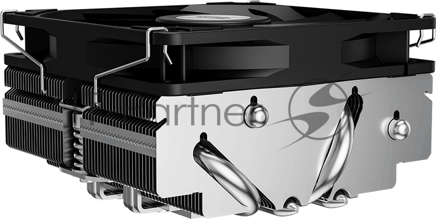 Кулер для процессора PCCooler RC400-53 (125W, 4-pin PWM, 53.5мм, Al/Cu, 4x6мм, 1x92мм, 43CFM, 31.2dBA, 2700RPM, S: 1851/1700/1200/20XX/115X, AM5/AM4, silver, black)