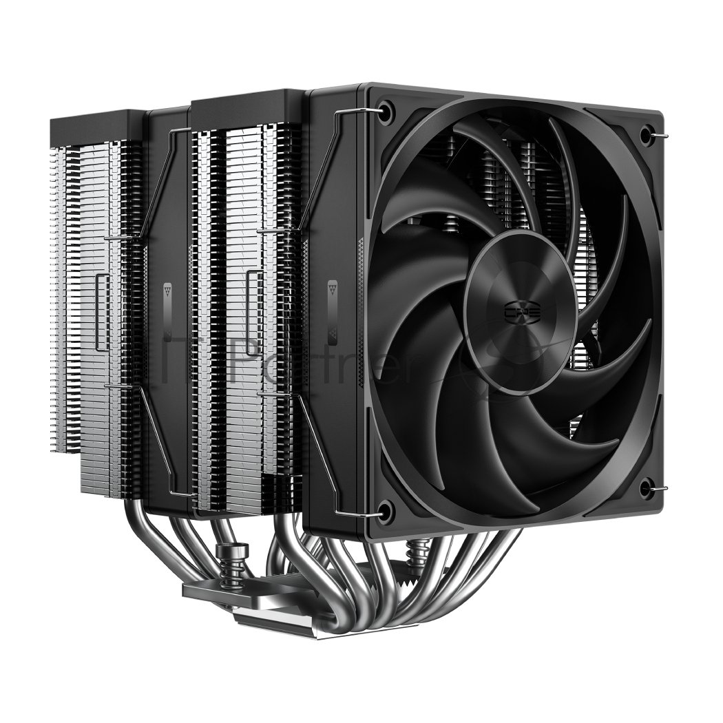 Кулер для процессора PCCooler RZ620 BK (260W, 4-pin PWM, 157.5мм, Al/Cu, 6x6мм, 1x120мм, 86.73CFM, 32dBA, 2200RPM, S: 1851/1700/1200/115X, AM5/AM4, черный)