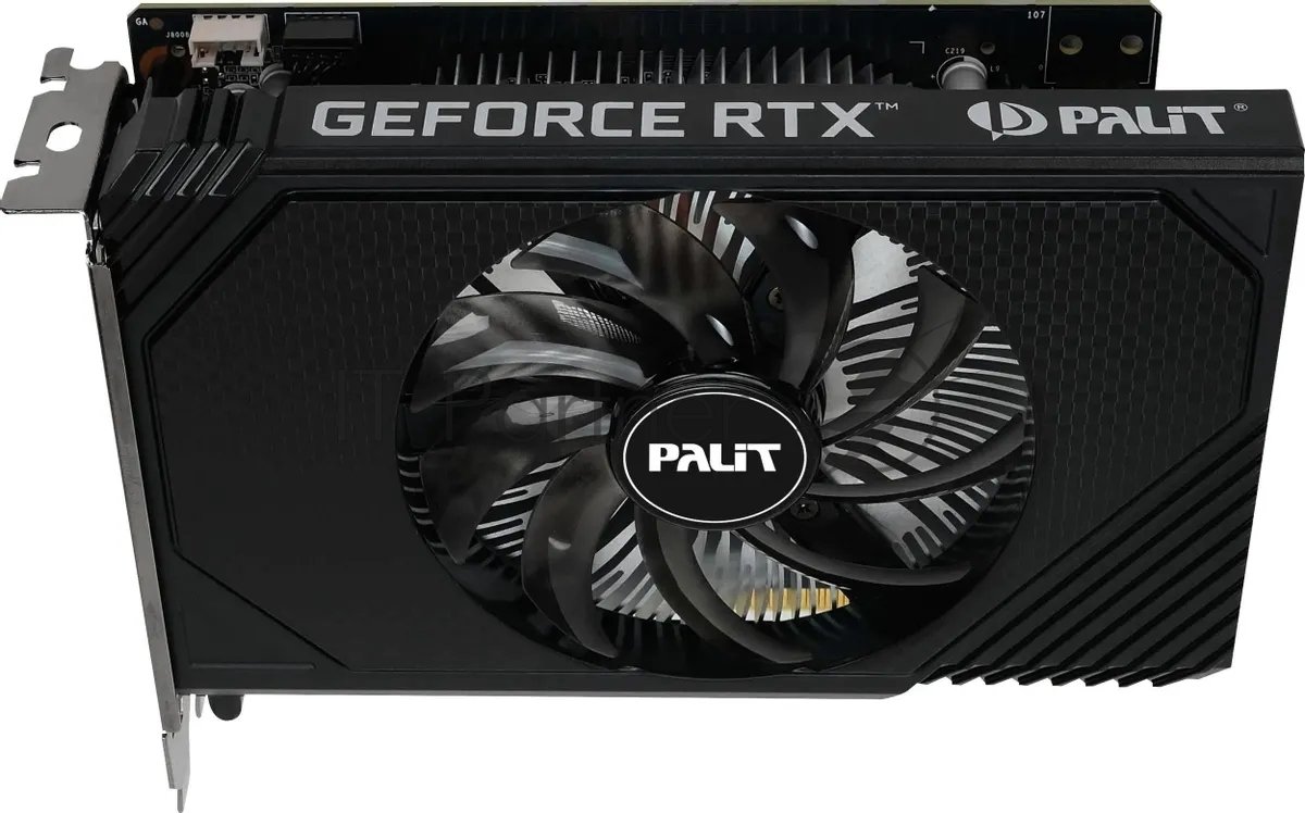 Видеокарта Palit GeForce RTX 3050 StormX V1, 6 GB GDDR6, 96bit, DisplayPort, HDMI, DVI-D, GPU 1470 MHz