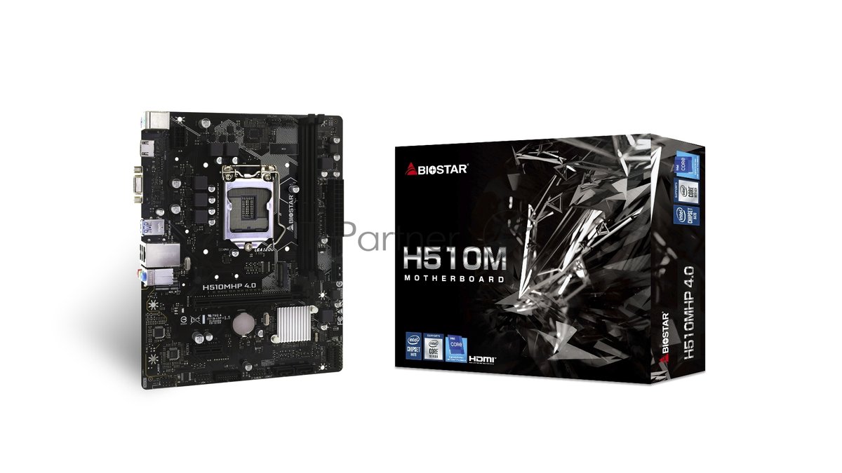 Материнская плата Biostar H510MHP 4.0, LGA 1200, Intel H470, 2xDDR4, 4xSATA, 1xM.2, 1xPCI-E 3.0 x16, 1xPCI-E x1, 1xHDMI, 1xVGA, 1x 1Gb LAN, 2xUSB-A 3.2 Gen 1, 2xUSB-A 2.0, 3x3.5 мм, 7.1, Micro-ATX