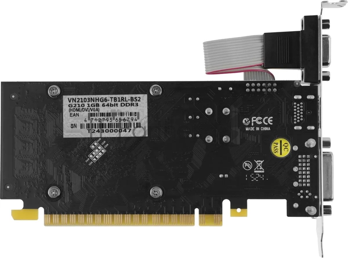 Видеокарта Biostar GeForce GT 210, 1 GB DDR3, 64 bit, HDMI, DVI-I, VGA, GPU 589 MHz