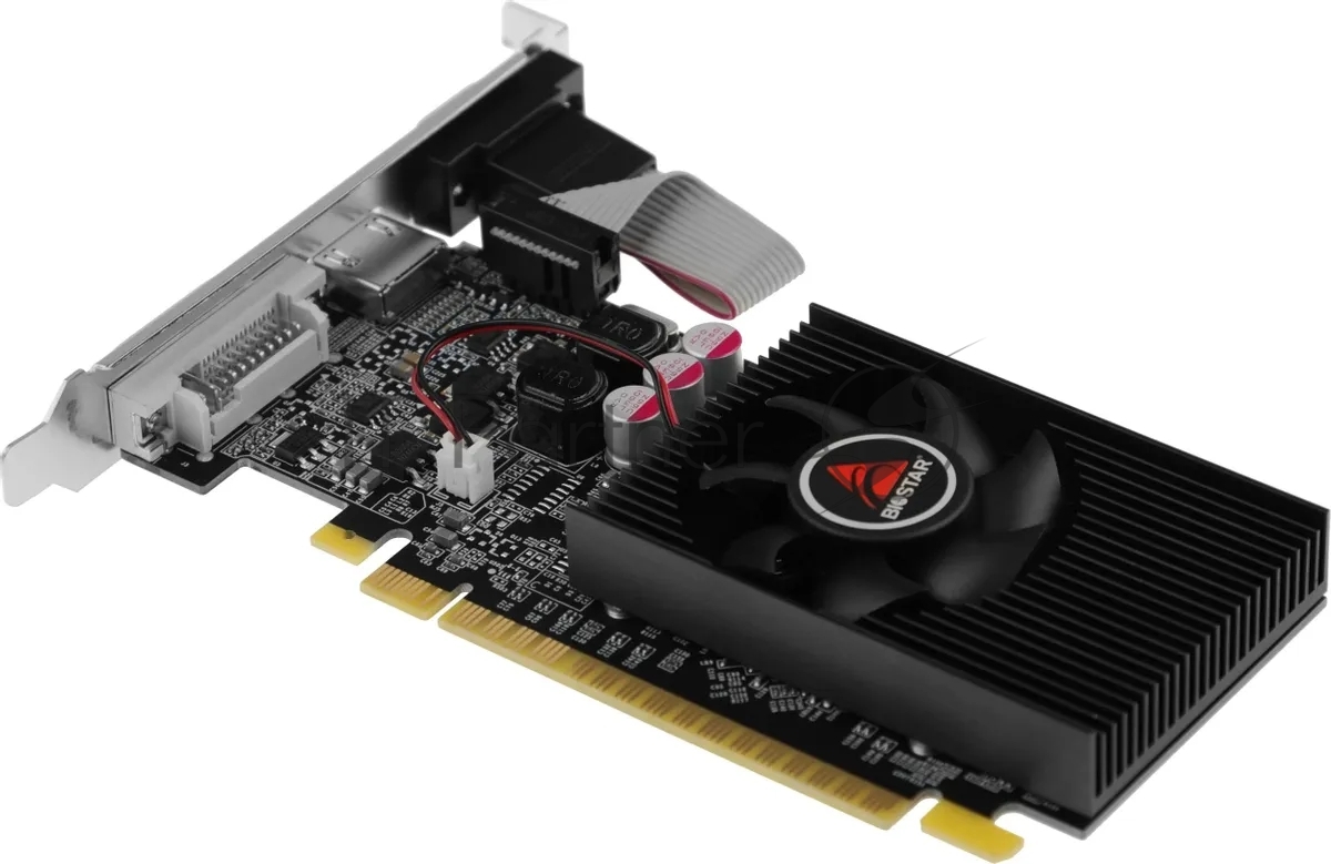 Видеокарта Biostar GeForce GT 210, 1 GB DDR3, 64 bit, HDMI, DVI-I, VGA, GPU 589 MHz