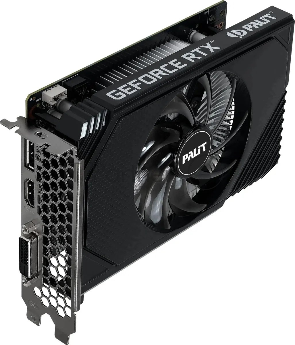 Видеокарта Palit GeForce RTX 3050 StormX V1, 6 GB GDDR6, 96bit, DisplayPort, HDMI, DVI-D, GPU 1470 MHz