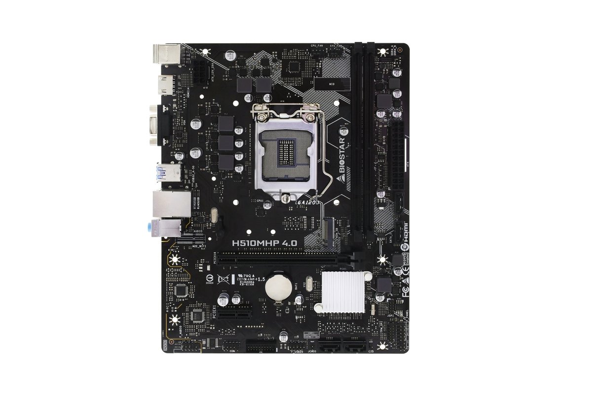 Материнская плата Biostar H510MHP 4.0, LGA 1200, Intel H470, 2xDDR4, 4xSATA, 1xM.2, 1xPCI-E 3.0 x16, 1xPCI-E x1, 1xHDMI, 1xVGA, 1x 1Gb LAN, 2xUSB-A 3.2 Gen 1, 2xUSB-A 2.0, 3x3.5 мм, 7.1, Micro-ATX