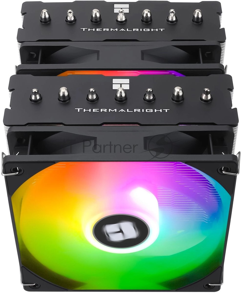 Кулер Thermalright Phantom Spirit 120 SE ARGb Soc-AM5/AM4/1151/1200/1700 черный 4-pin 25.6dB Al+Cu 765gr Ret (PS120-SE-ARGb)