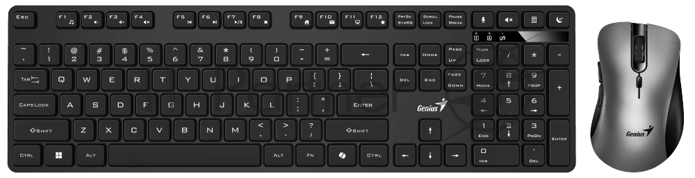 Комплект клавиатура+мышь Genius KM-8216S беспроводной, Bluetooth, 1000 DPI, чёрный