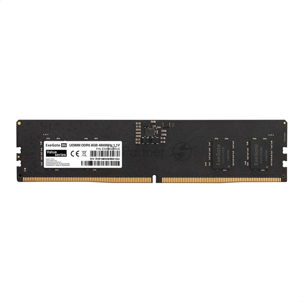 Оперативная память для компьютера 8Gb (1x8Gb) PC5-41600 5200MHz DDR5 DIMM CL42 Exegate EX298028RUS