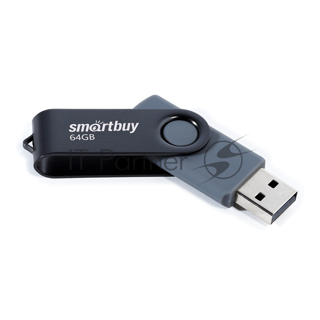 Флешка USB Smartbuy Twist black (SB064GB2TWK), 64Gb, USB 2.0, R/W 20/10, черный