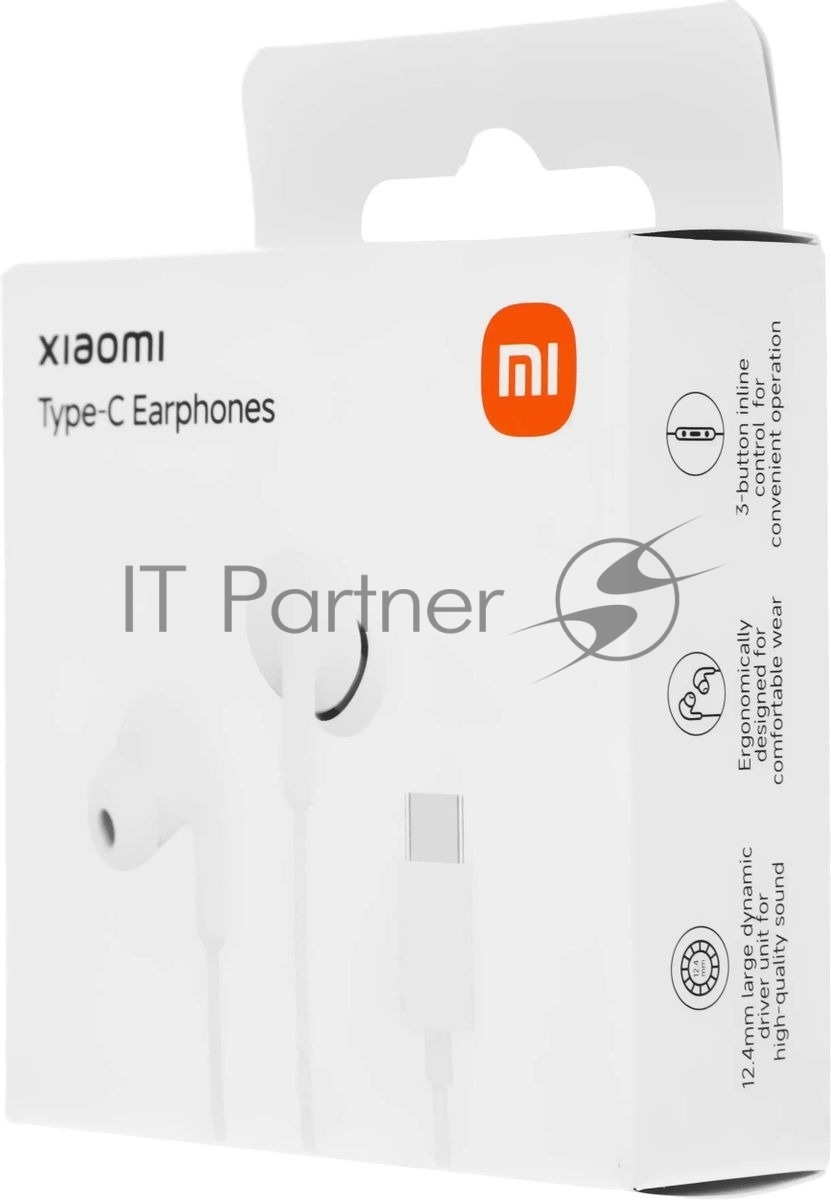 Проводные наушники Xiaomi Type-C Earphones белый, внутриканальные, USB Type-C