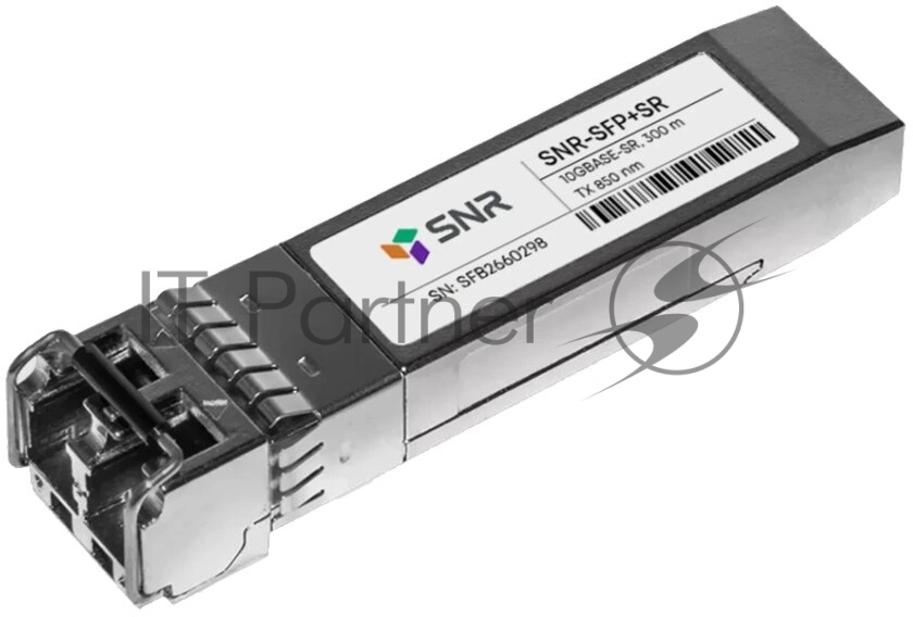Модуль SNR Оптический модуль SFP+ 10GbASE-SR/SW, MMF, LC duplex, 850нм, up to 300м (5dB), DDMI
