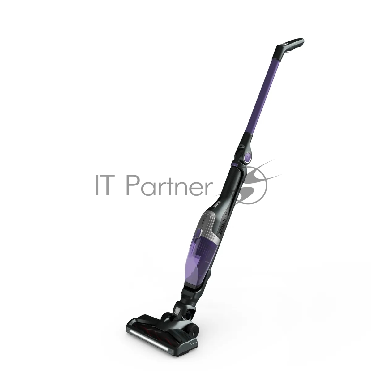 Пылесос вертикальный Tefal TY1238WO серый/фиолетовый, питание от аккумулятора, 145 Вт, уборка сухая, пылесборник 0.4 л, работа от АКБ max 40 мин.
