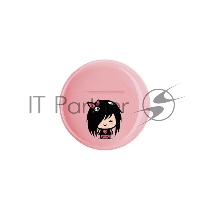 Наушники TWS ViBE BT 0100 "Girlie" розовый, вкладыши, Bluetooth, сенсорное управление, до 4 ч
