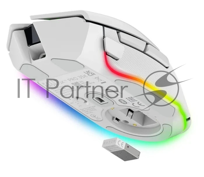 Мышь беспроводная/проводная Razer Basilisk V3 Pro 35K белый, 35000 dpi, радиоканал, Bluetooth, USB, кнопки - 11