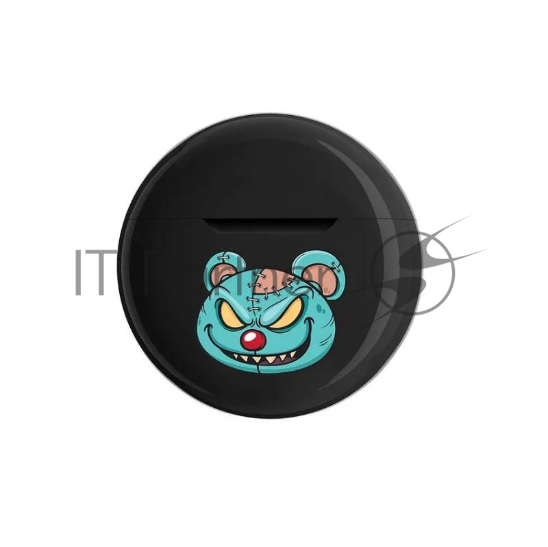 Наушники TWS ViBE BT 0100 "Teddy bad" черный, вкладыши, Bluetooth, сенсорное управление, до 4 ч