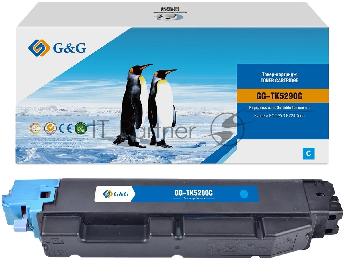 Картридж лазерный G&G GG-TK5290C (TK5290C) голубой (13000 стр.) для Kyocera ECOSYS P7240cdn