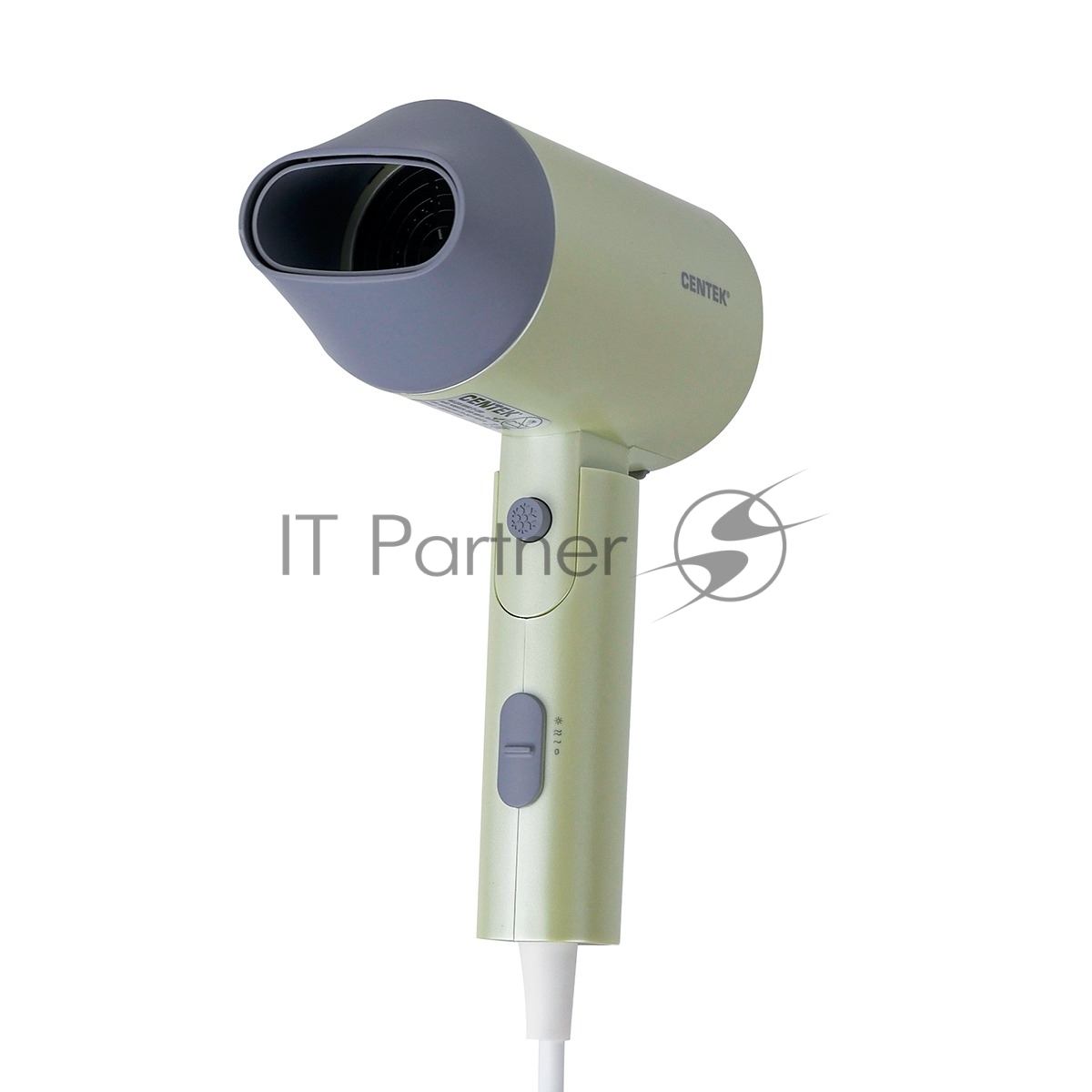 Фен Centek CT-2203 зеленый, 1600 Вт, компактный, ионизация