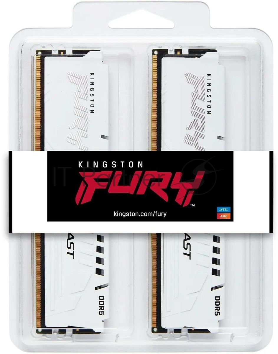 Память DDR5 2x32GB 5200MHz Kingston KF552C40BWK2-64 Fury Beast Expo RTL Gaming PC5-41600 CL40 DIMM 288-pin 1.25В kit single rank с радиатором Ret
