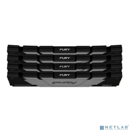Оперативная память Kingston Fury Renegade, 64Gb (4x16GB), DDR4, 3600MHz, CL16, DIMM, с радиаторами, серый/черный