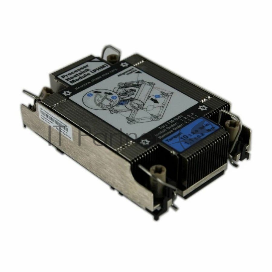 Радиатор Lenovo Heatsink SR V2 1U CPU, 02YE596 серебристый