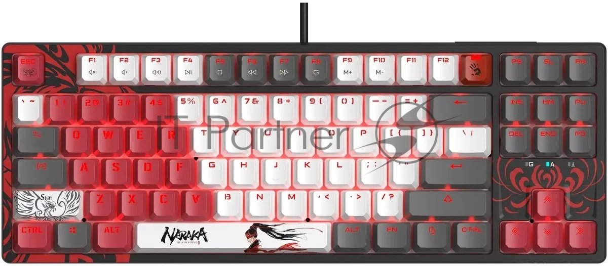 Клавиатура проводная A4Tech Bloody S87 Naraka USB черный/красный