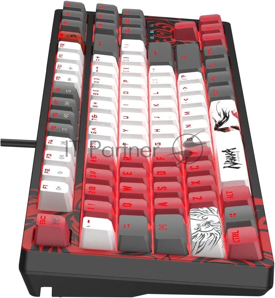 Клавиатура проводная A4Tech Bloody S87 Naraka USB черный/красный