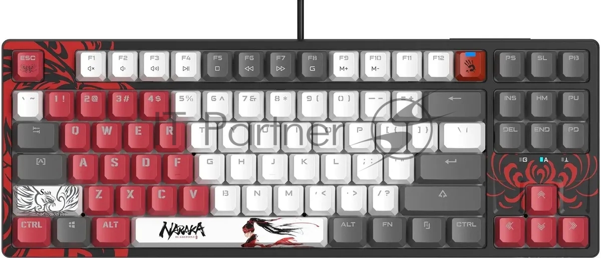 Клавиатура проводная A4Tech Bloody S87 Naraka USB черный/красный