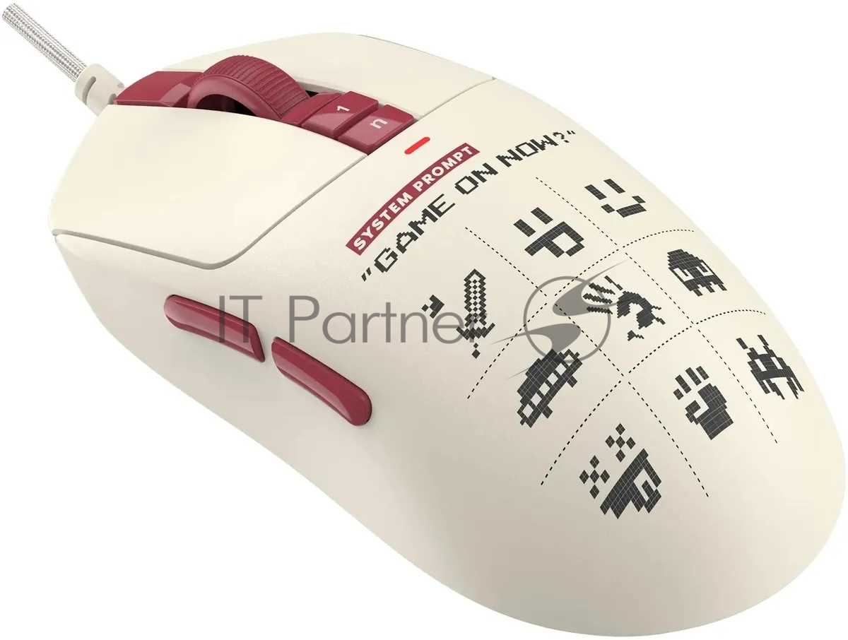 Мышь проводная A4Tech Bloody W72 Ultra Pixels Red рисунок/бежевый/красный, 20000 dpi, USB, кнопки - 7