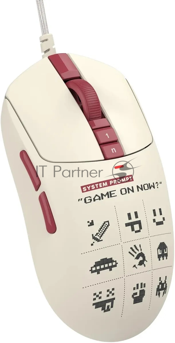 Мышь проводная A4Tech Bloody W72 Ultra Pixels Red рисунок/бежевый/красный, 20000 dpi, USB, кнопки - 7