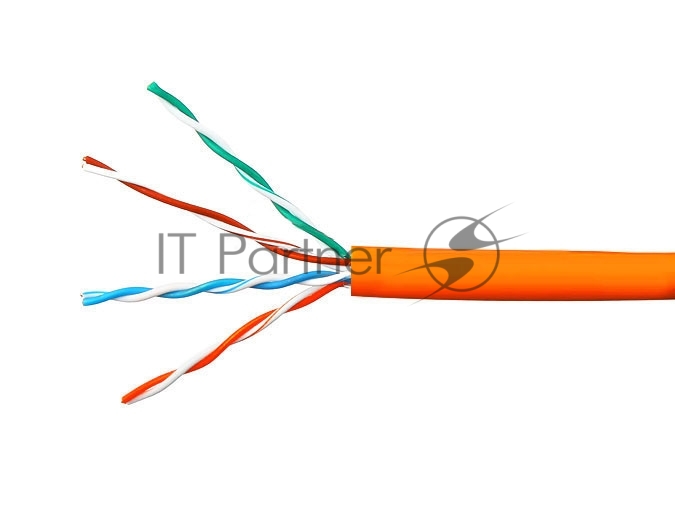Кабель Cablexpert UPC-5051E-LSZH-4-CU/100 indoor, UTP-LSZH 4x2x0.51, медный, кат.5e, однож., 100м, box, оранжевый