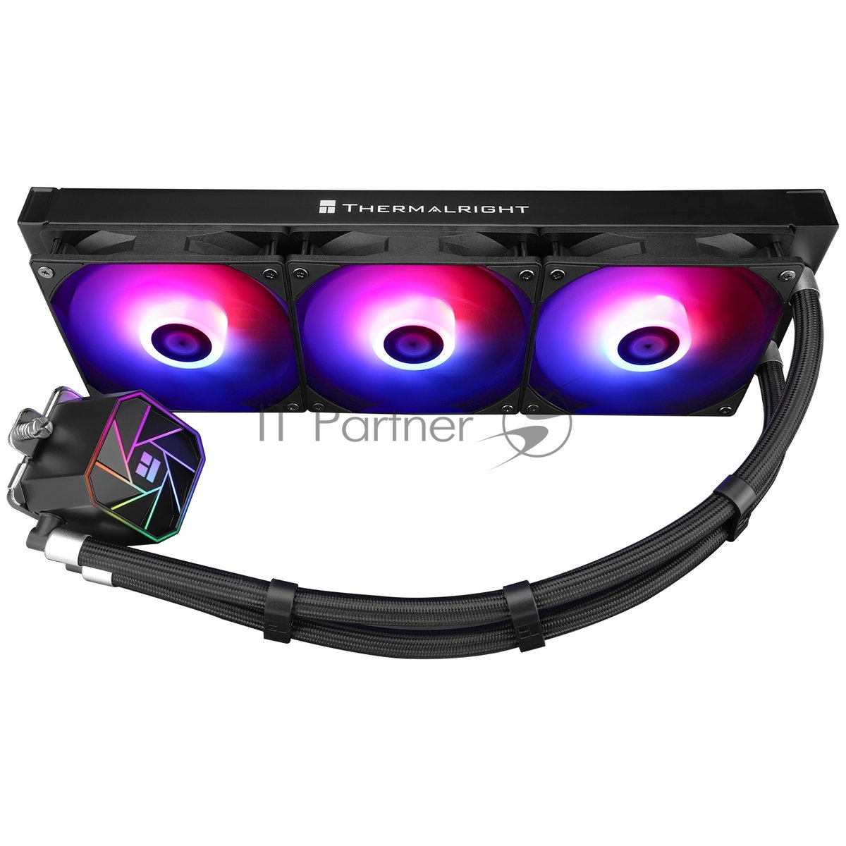 Система жидкостного охлаждения Thermalright Aqua Elite 360 Black ARGB V3, 360 мм, 3x120 мм, ARGB