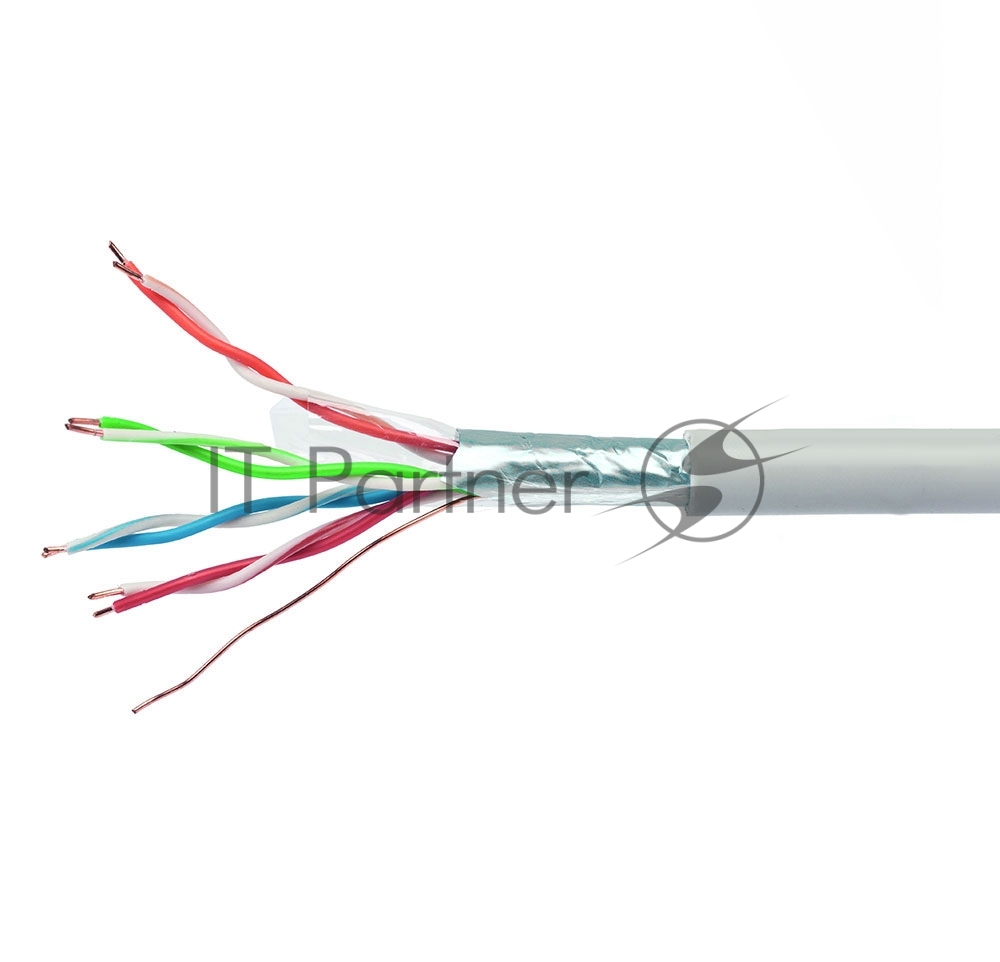 Кабель Cablexpert FPC-6057-4-CU, FTP indoor 4x2x0.57, медный, кат.6, однож., 305м, coil, серый