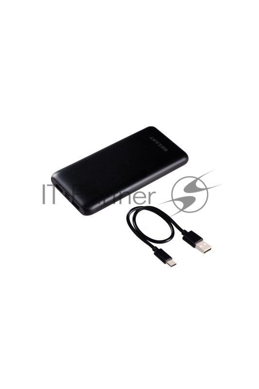 Rexant (30-2051) Портативное зарядное устройство Power Bank (аккумуляторная батарея) 10000 mAh с Quick Charge и Power Delivery, черное 