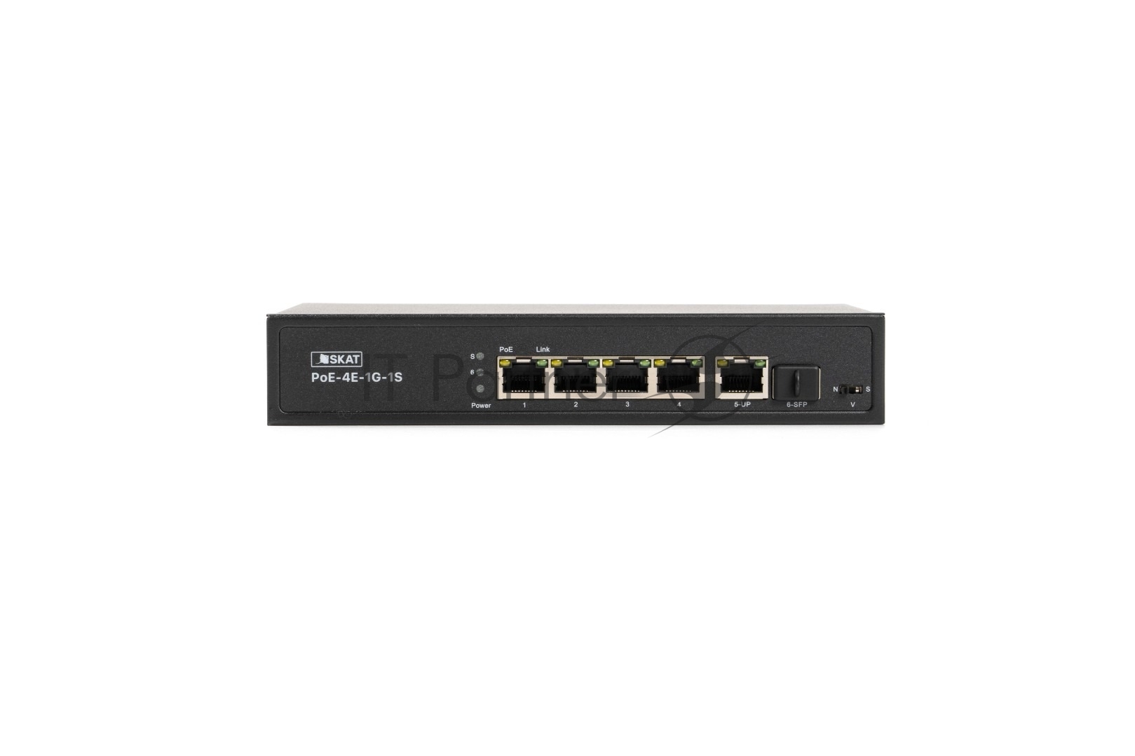SKAT PoE-4G-1G-1S коммутатор PoE+, мощность 80Вт, порты: 4-Ethernet, 1-Uplink, 1-SFP