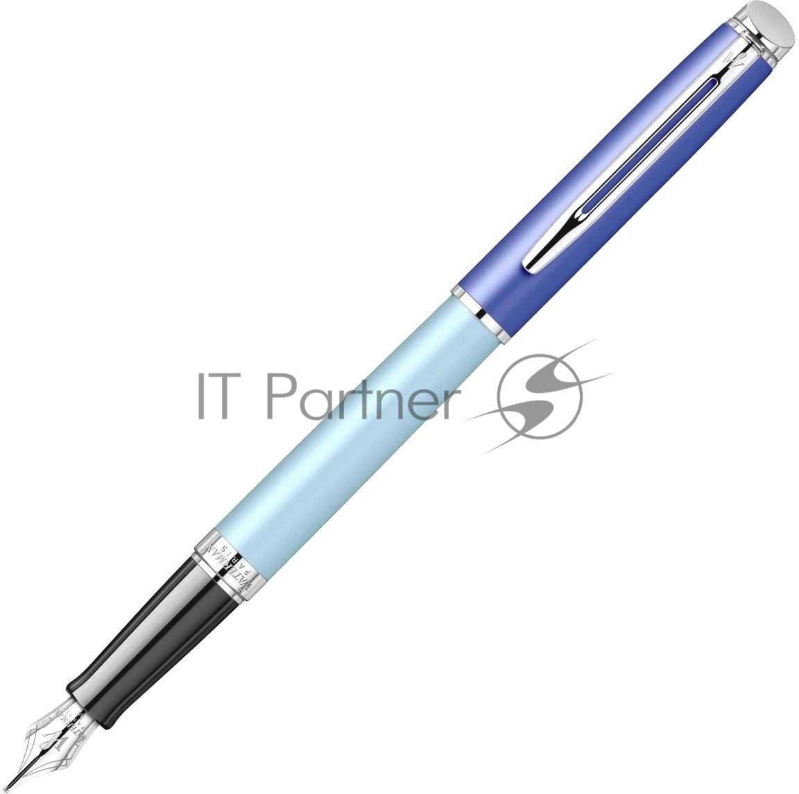 Ручка перьевая Waterman Hemisphere Colour Blocking (2179924) Blue CT, сталь нержавеющая, F, подарочная коробка