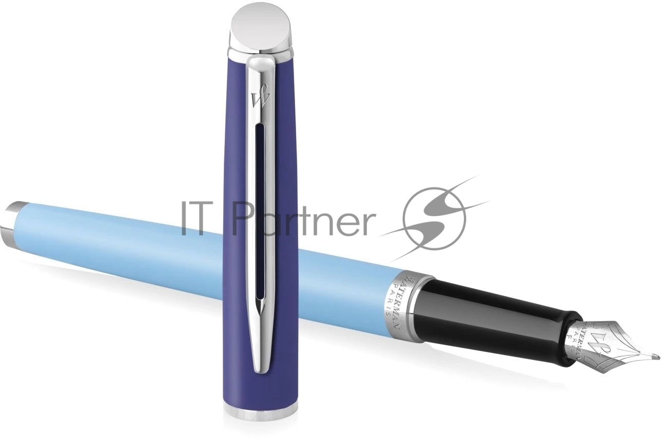 Ручка перьевая Waterman Hemisphere Colour Blocking (2179924) Blue CT, сталь нержавеющая, F, подарочная коробка