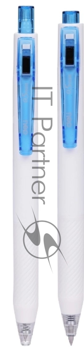 Ручка гелевая автоматическая Deli EG22-BL белый/синий, d=0.5мм, синие чернила, кор.