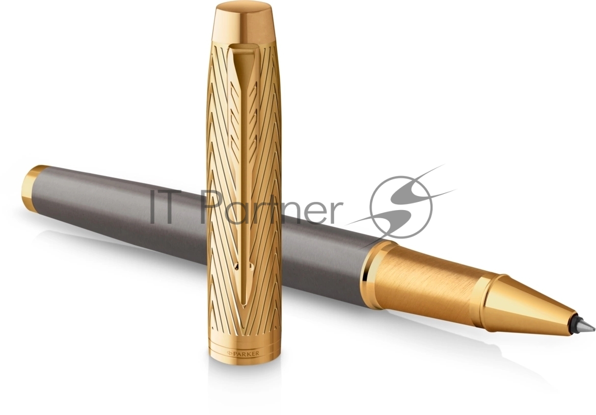 Ручка роллер Parker 2200955, F, черные чернила, Arrow Grey GT