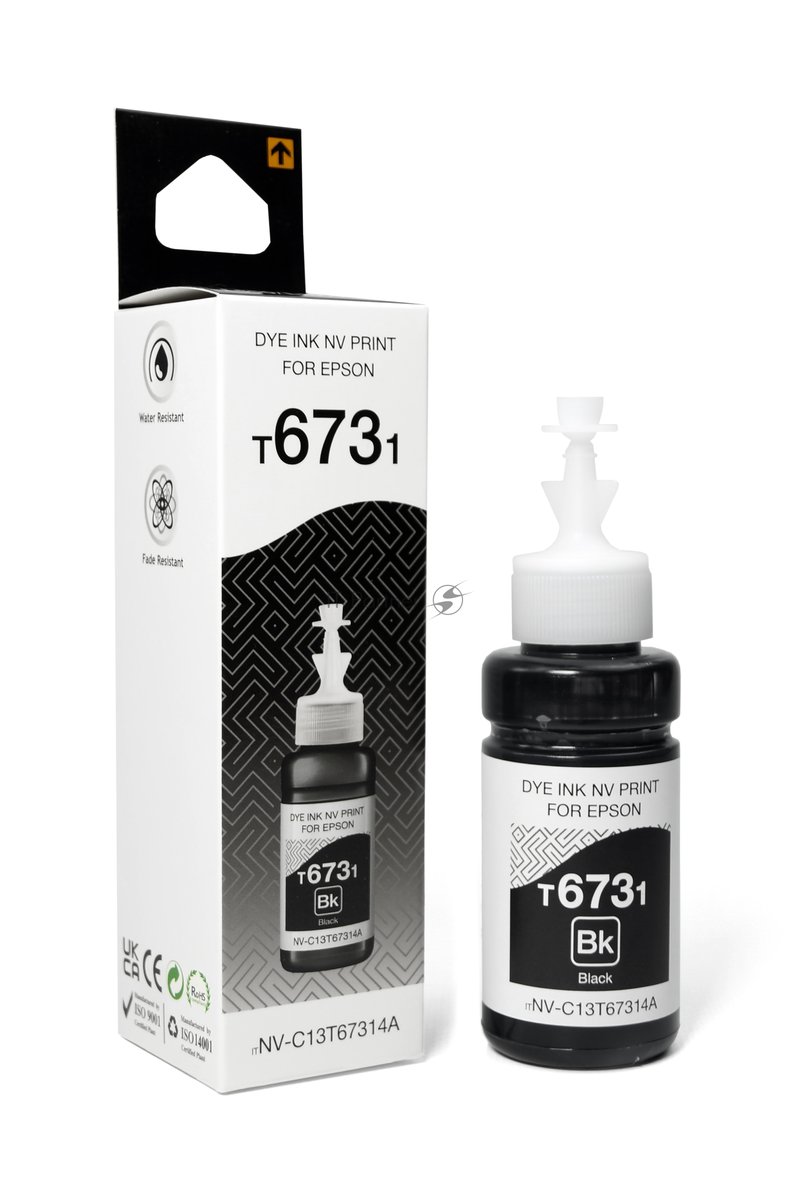 Чернила NVPrint T6731 (NV-C13T67314A) для аппаратов Epson (70 мл) черный (в коробке) совместимые