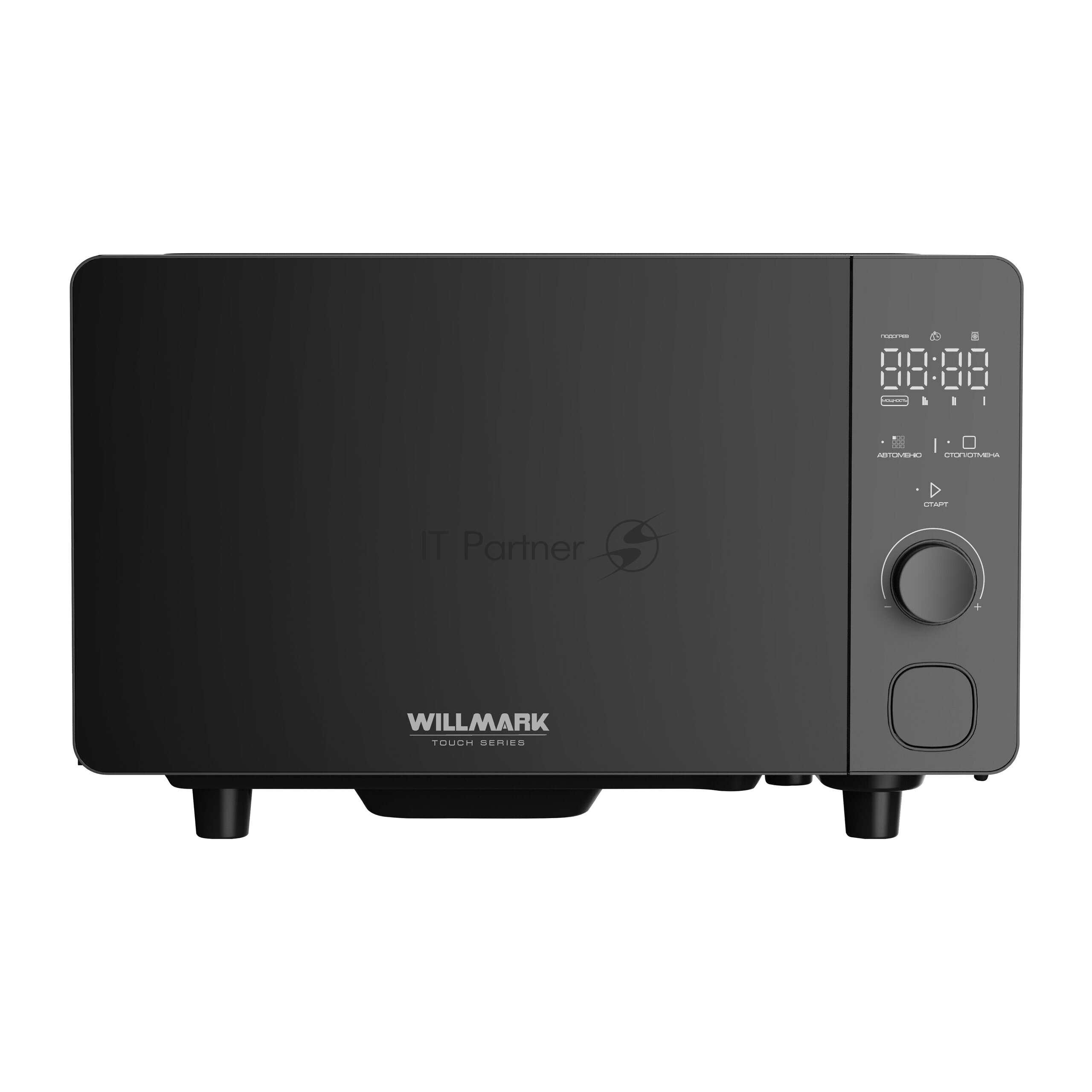 Микроволновая печь Willmark WMO-206SG графитовый, 20 л, 700 Вт, переключатели - сенсор, поворотный механизм