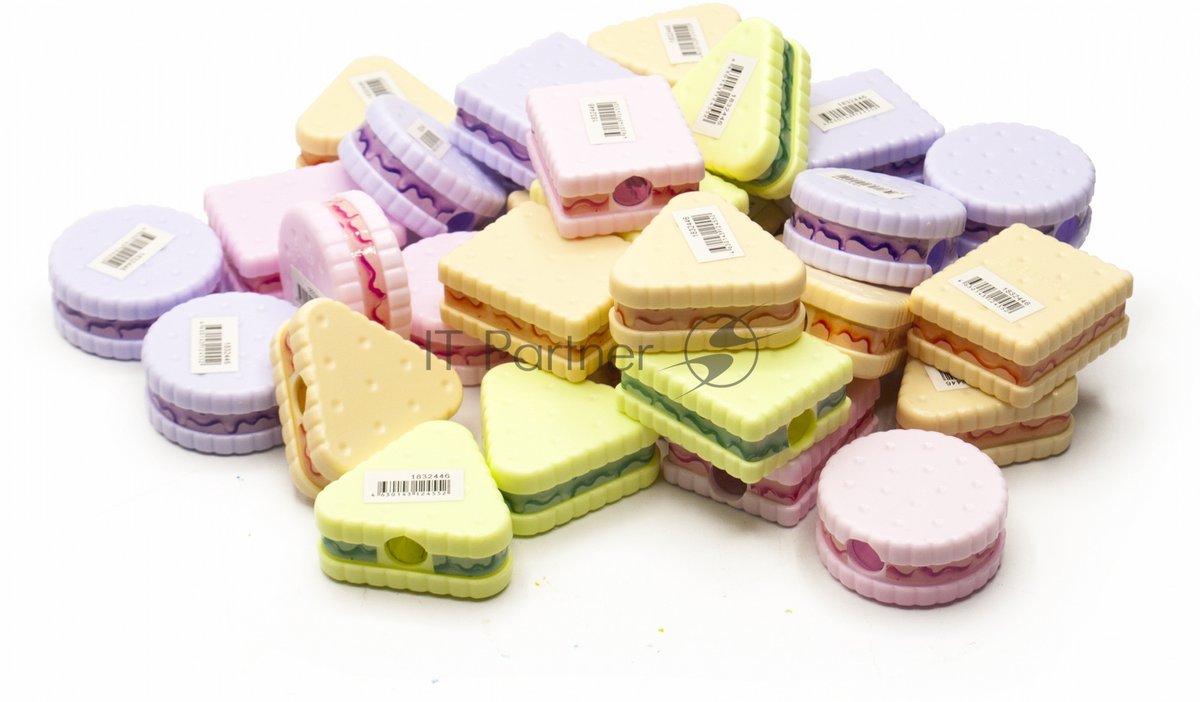 Точилка для карандашей ручная Silwerhof Cookies Монстрики, 1 отверстие, пластик, ассорти, туба